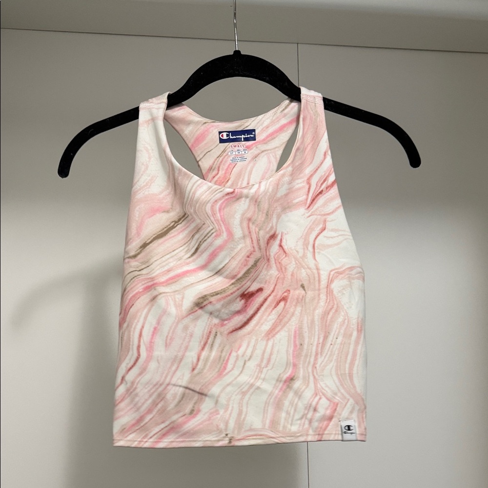 Champion Women's Marble Pink and White Tank Top